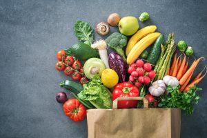 Healthy Food in Grocery Bag