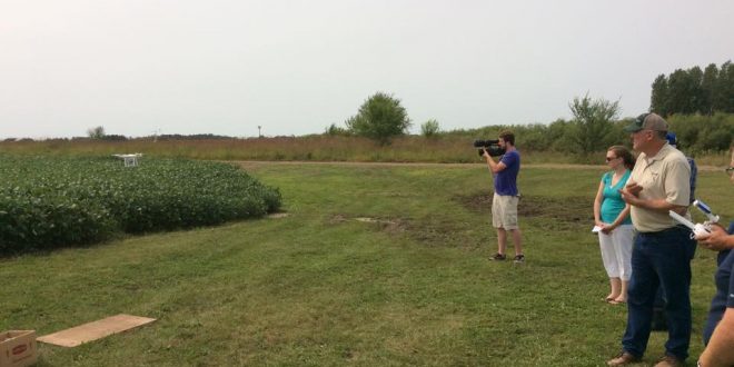 Green farm field.