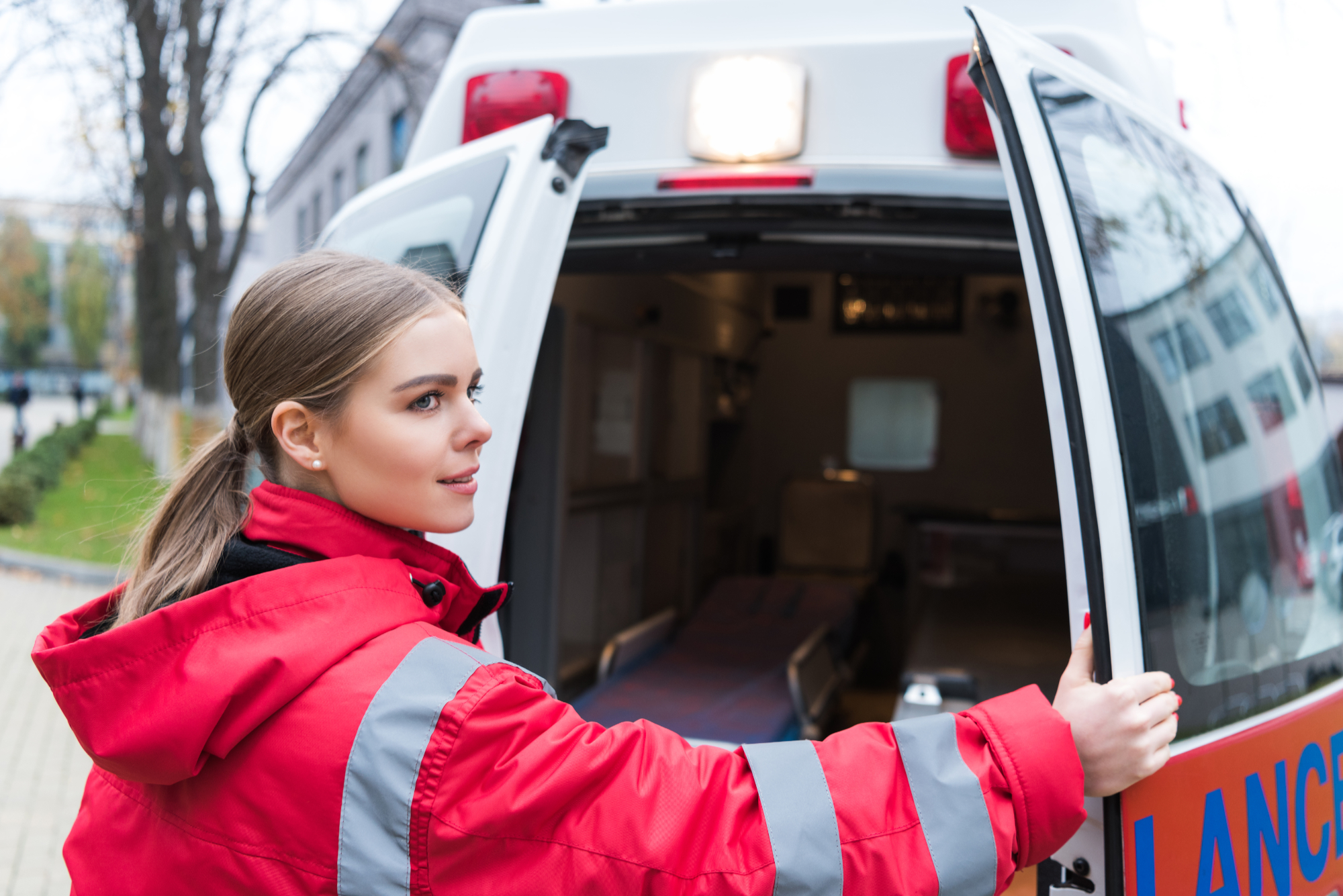 emt paramedic by ambulance