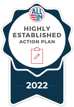 2022 ALL IN Highly Established Action Plan Seal