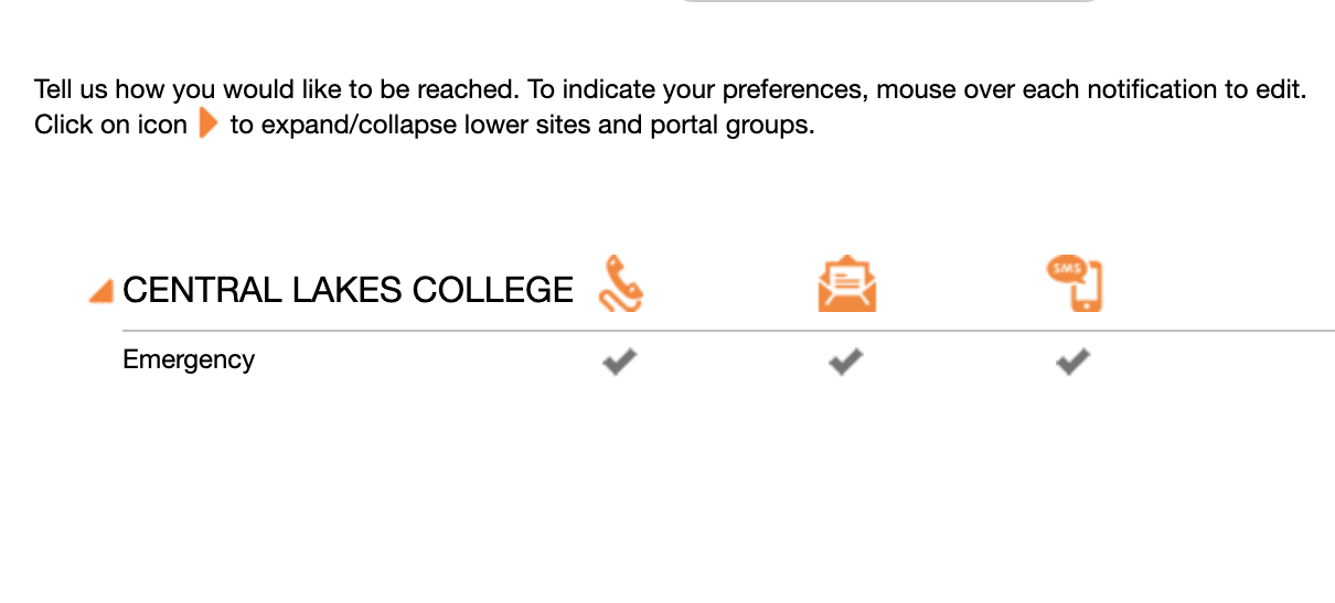 BlackBoard Connect modes of communication.