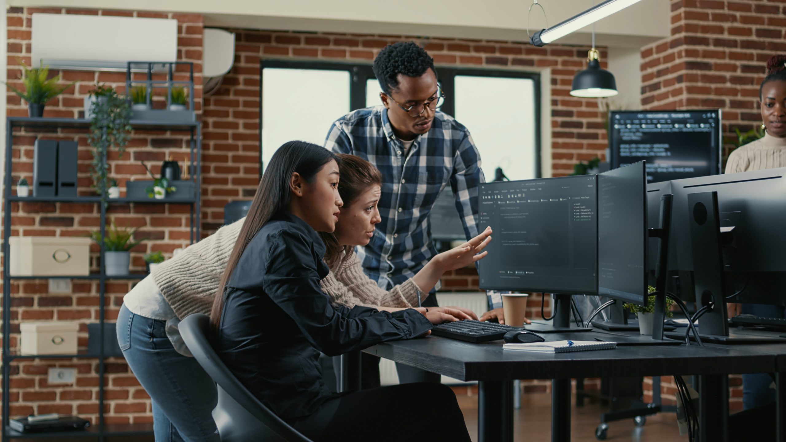 Mixed Team Of Software Engineers Brainstorming Ideas For New Cloud Computing User Interface Looking