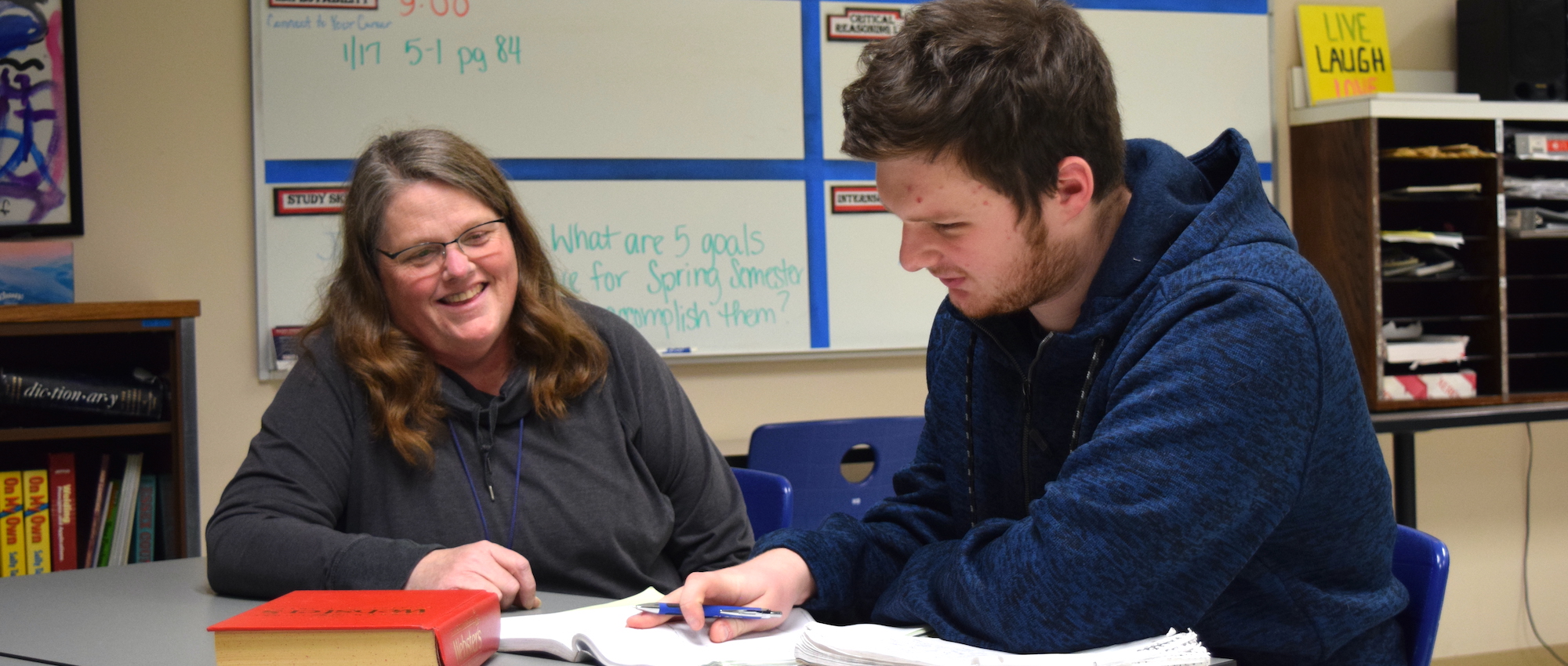 instructor with student